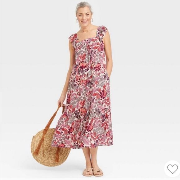 Knox Rose 2X flutter sleeve dress - Picture 1 of 3